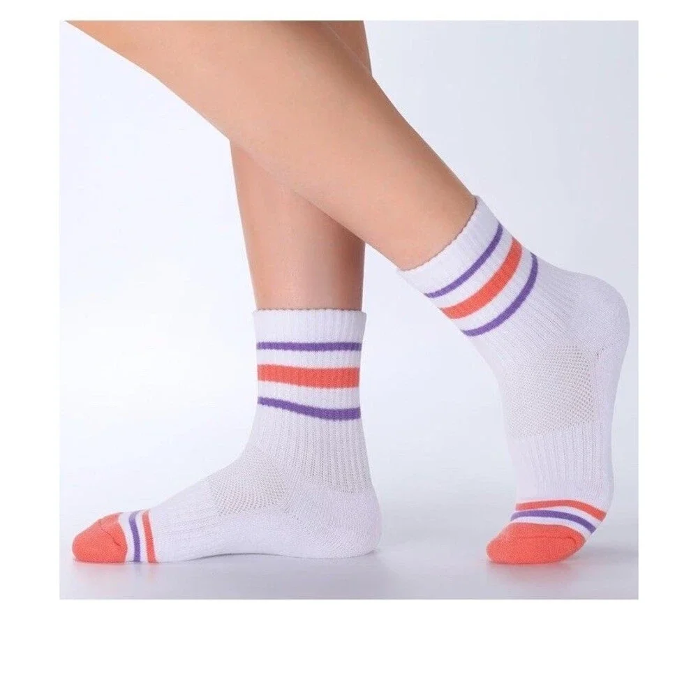 4 Pairs Kids Girls Socks Breathable Cushioned Small 4 Pairs-multicolor-2